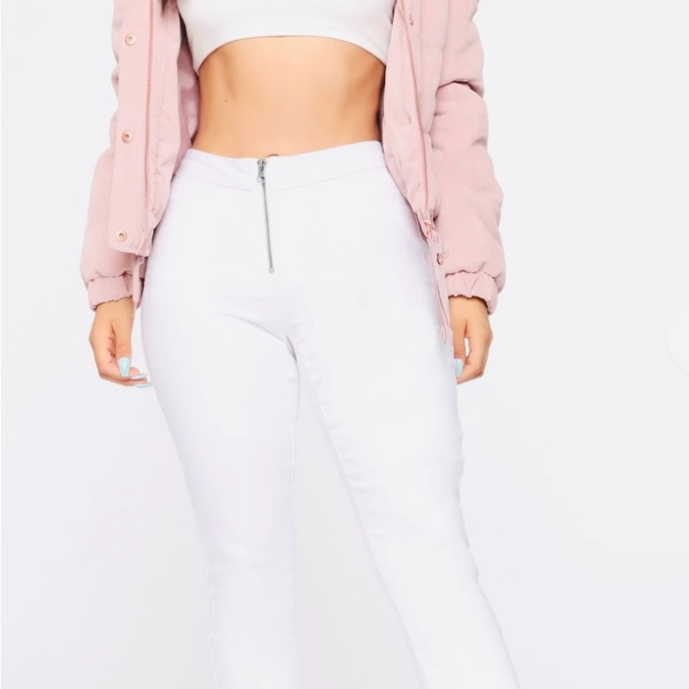 Fashion Nova Cover Your Tracks Puffer Jacket with Ribbed Details Mauve 2x NWOT - Picture 4 of 5